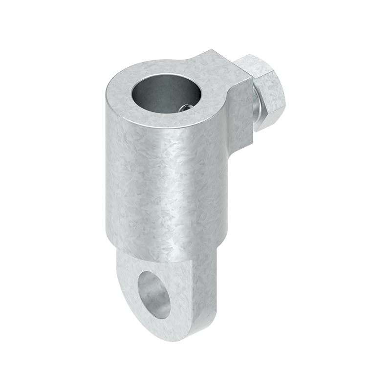 Adapter for round rod, die-cast zinc