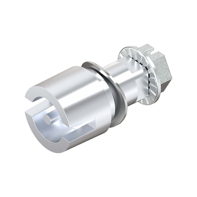 Insert, double bit 3, die-cast zinc, chrome plated