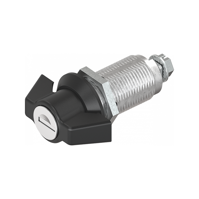 Housing with wing handle, keyed alike ek333, die-cast zinc, L=50mm, GH=40mm, plate thickness=1,5-30mm