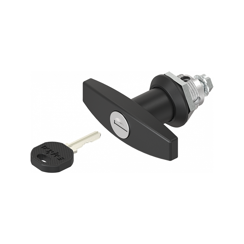 Housing with t-handle, keyed alike ek333, die-cast zinc, L=78mm, GH=18mm, plate thickness=1,5-8mm