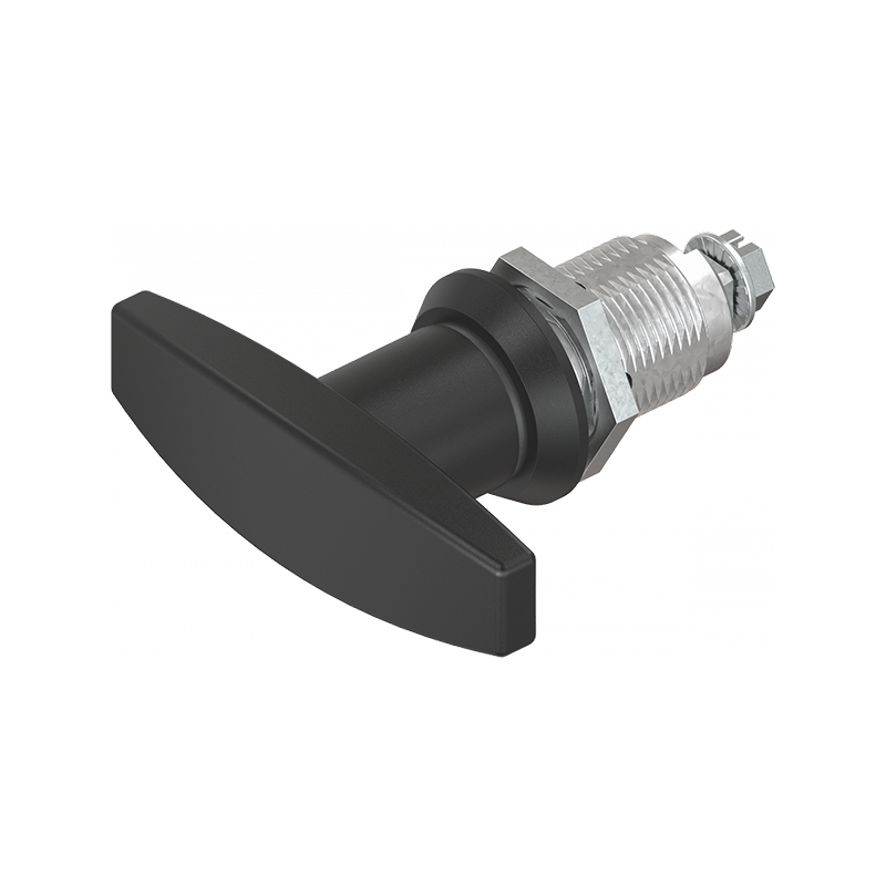 Housing with t-handle, non locking, die-cast zinc, L=78mm, GH=30mm, plate thickness=1,5-20mm