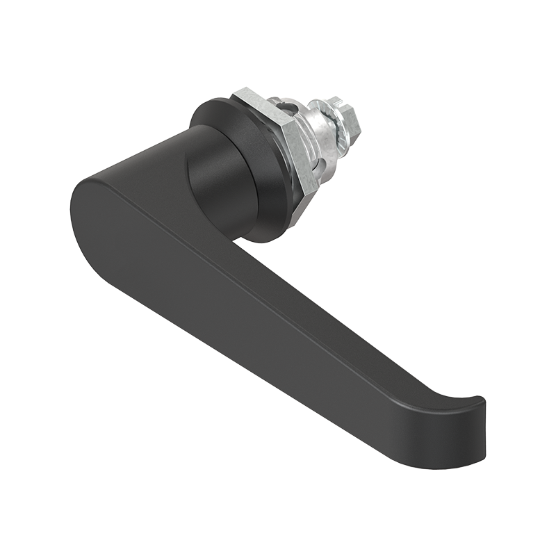 Housing with L-handle, non locking, die-cast zinc, L=105mm, GH=18mm, plate thickness=1,5-8mm