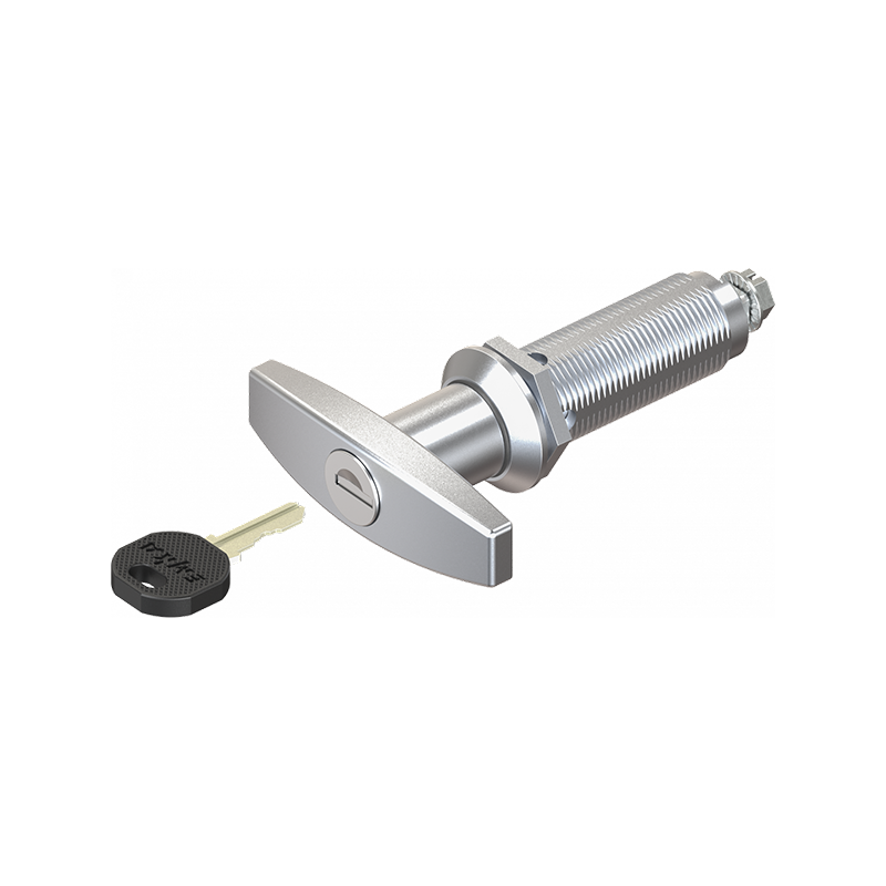 Housing with t-handle, keyed alike ek333, die-cast zinc, L=78mm, GH=60mm, plate thickness=1,5-50mm