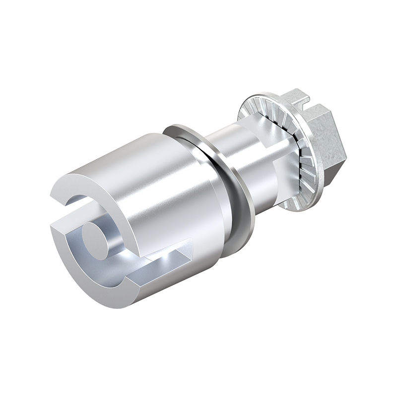 Insert, double bit 5, die-cast zinc, chrome plated