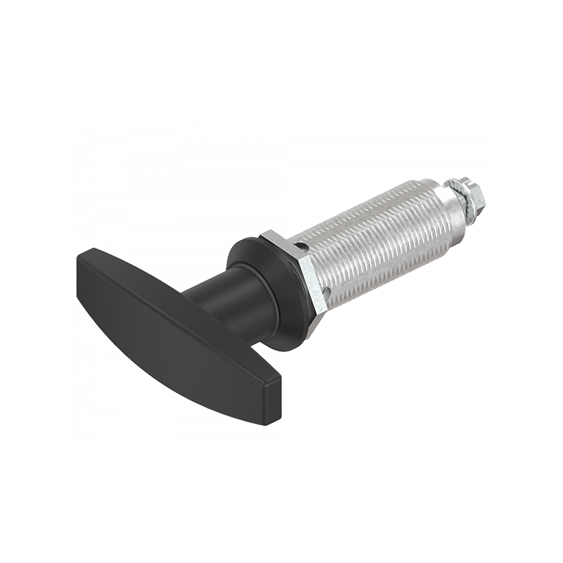 Housing with t-handle, non locking, die-cast zinc, L=78mm, GH=60mm, plate thickness=1,5-50mm