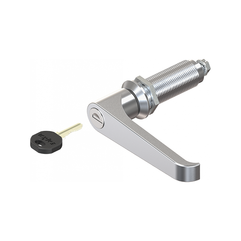 Housing with l-handle, keyed different, die-cast zinc, L=105mm, GH=60mm, plate thickness=1,5-50mm