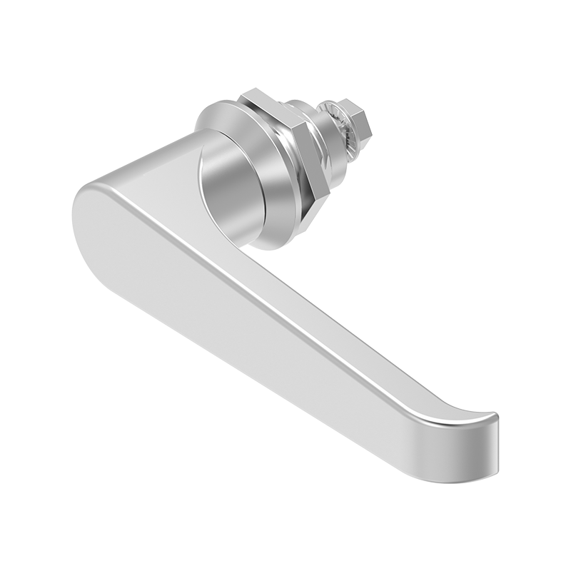 Housing with L-handle, non locking, acid proof stainless steel, L=105mm, GH=18mm, plate thickness=1,5-8mm