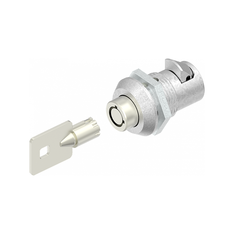 Slam lock, die-cast zinc, nut, length=15, width=12, height=13