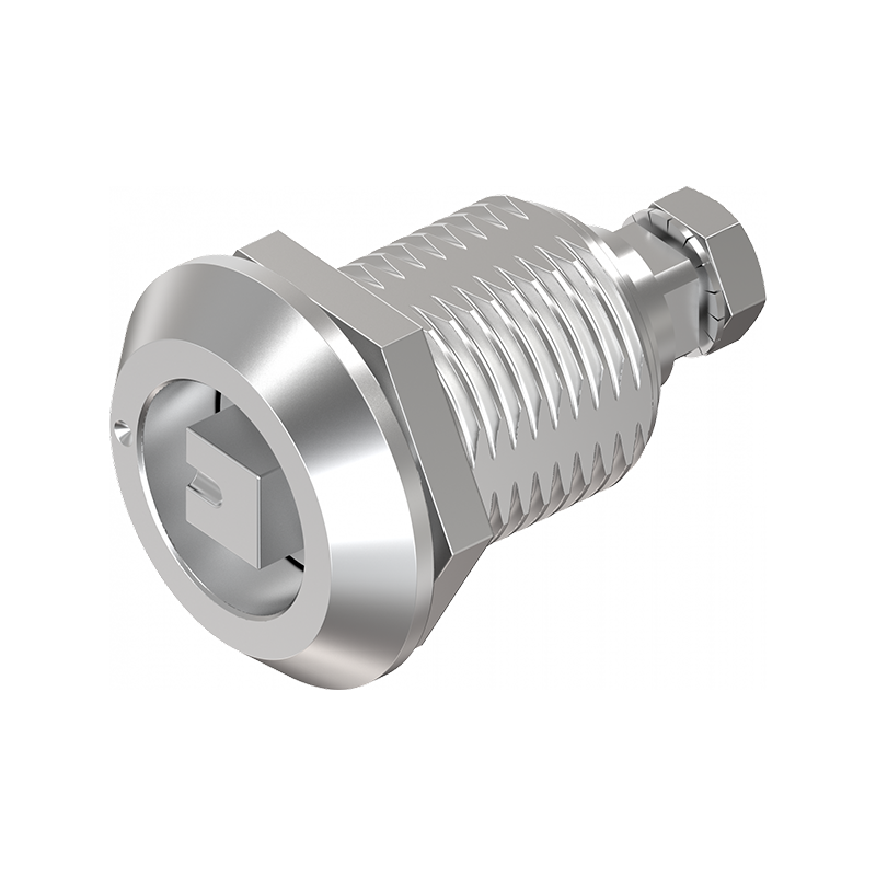 Compression latch, insert 90°, acid proof stainless steel, Square 8, stroke=6mm, not adjustable, plate thickness=1,5-20mm