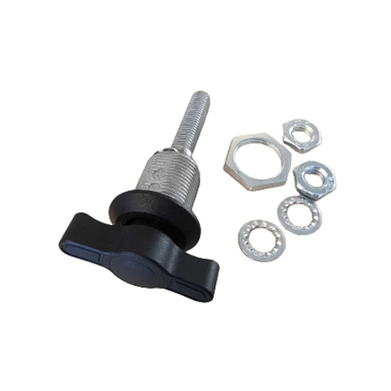 Compression latch, handle 90°, die-cast zinc, Wing handle, stroke=6mm, not adjustable, plate thickness=1,5-20mm
