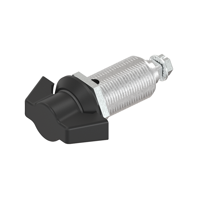 Compression latch, handle 90°, die-cast zinc, Wing handle, stroke=6mm, not adjustable, plate thickness=1,5-30mm