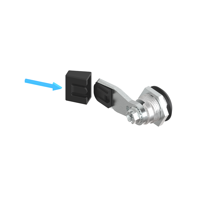 Slide shoe, pom plastic, H=11,2, offset=-2