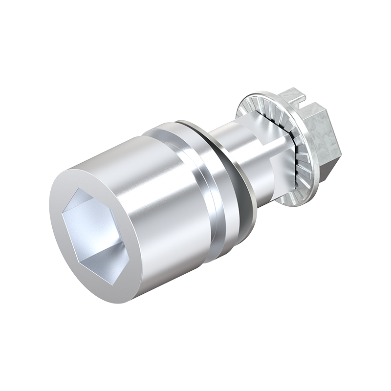 Insert, hexagon female 10, die-cast zinc, chrome plated