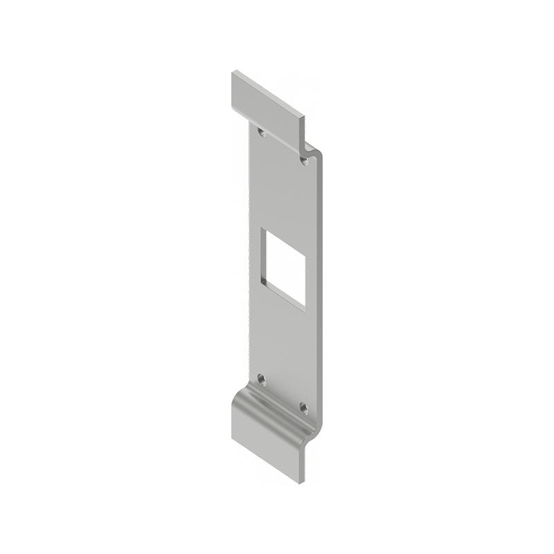 Mounting plate, steel, weld-on, L=144, A-dimension=20