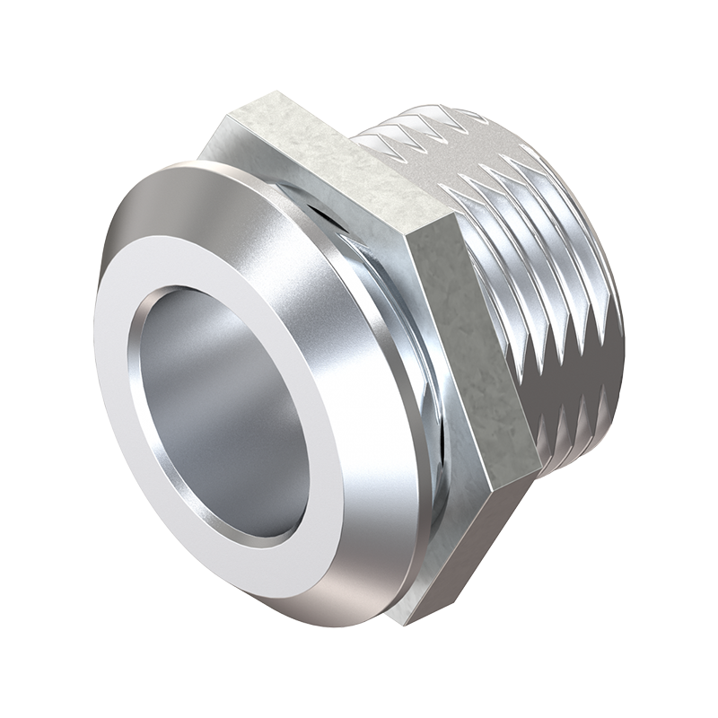 Key guide for rod lock, die-cast zinc, screw-on, D=28, A-dimension=26