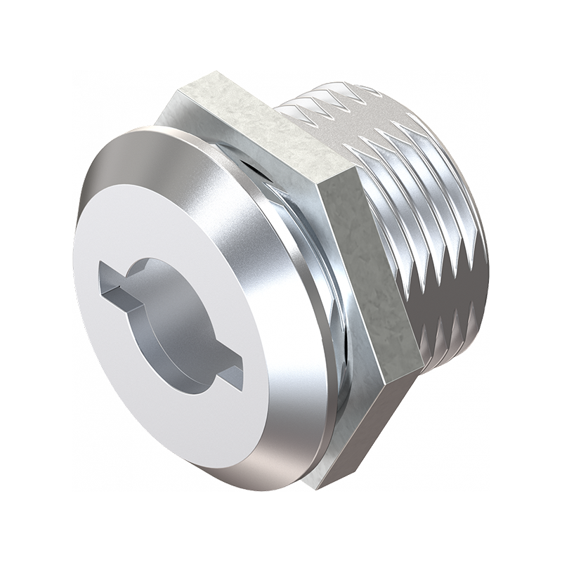 Key guide for rod lock, die-cast zinc, screw-on, D=28, A-dimension=26