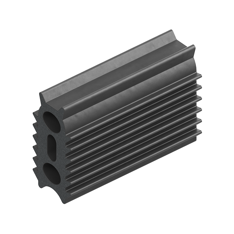 Rubber profile, top bulb, black epdm, clamping channel width=8,5, H=20,5, B=8,5