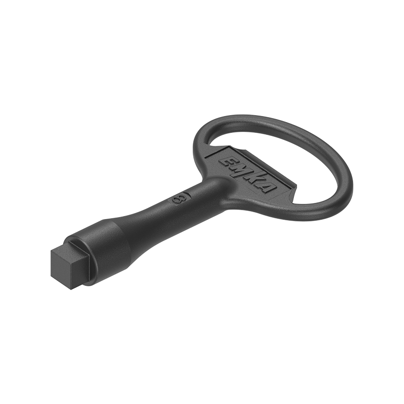 Key, die-cast zinc, female square 8, L=78