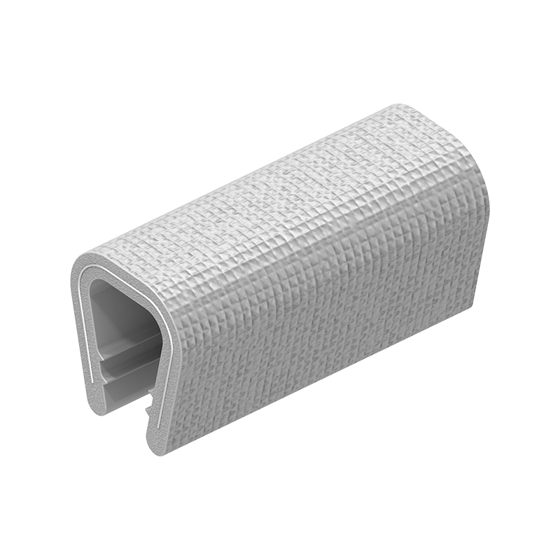 Edge profile w/o sealing, grey PVC, clamping width = 5 - 7 mm
