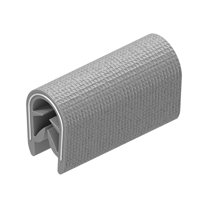 Edge profile w/o sealing, grey PVC, clamping width = 4 - 6 mm