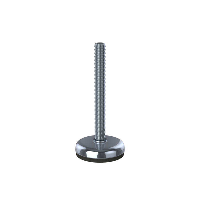 Levelling foot, acid proof stainless steel, fixed threaded spindle, M16x131, base diameter = 75 mm