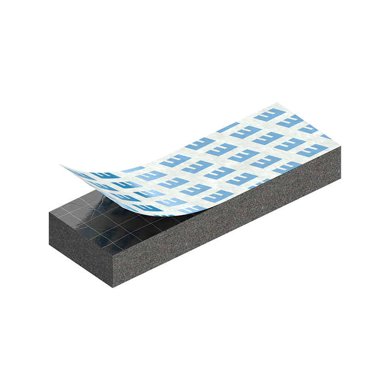 Expanded rubber with glue, square-profile, black epdm, W=10, H=4