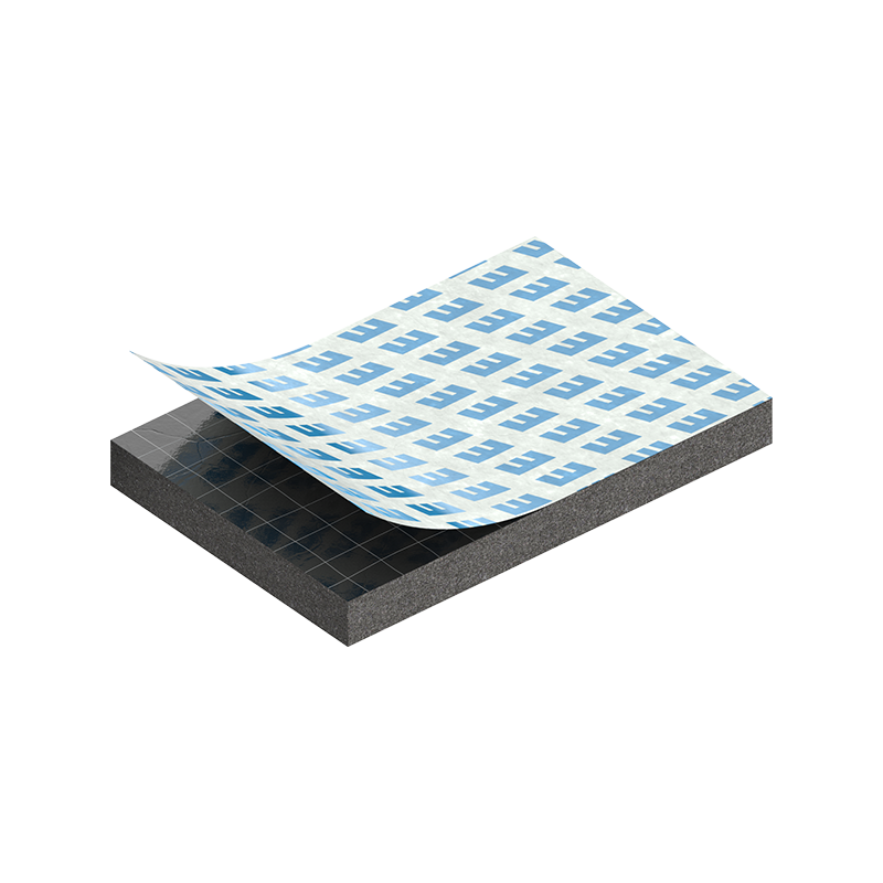 Expanded rubber with glue, square-profile, black epdm, W=20, H=3