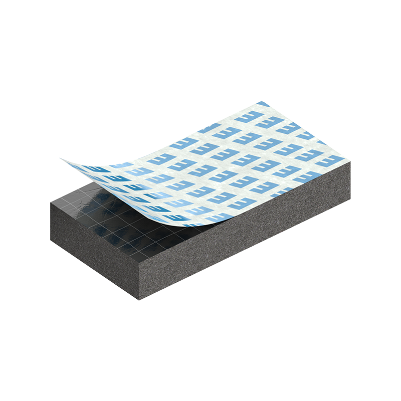 Expanded rubber with glue, square-profile, black neoprene, W=15, H=5