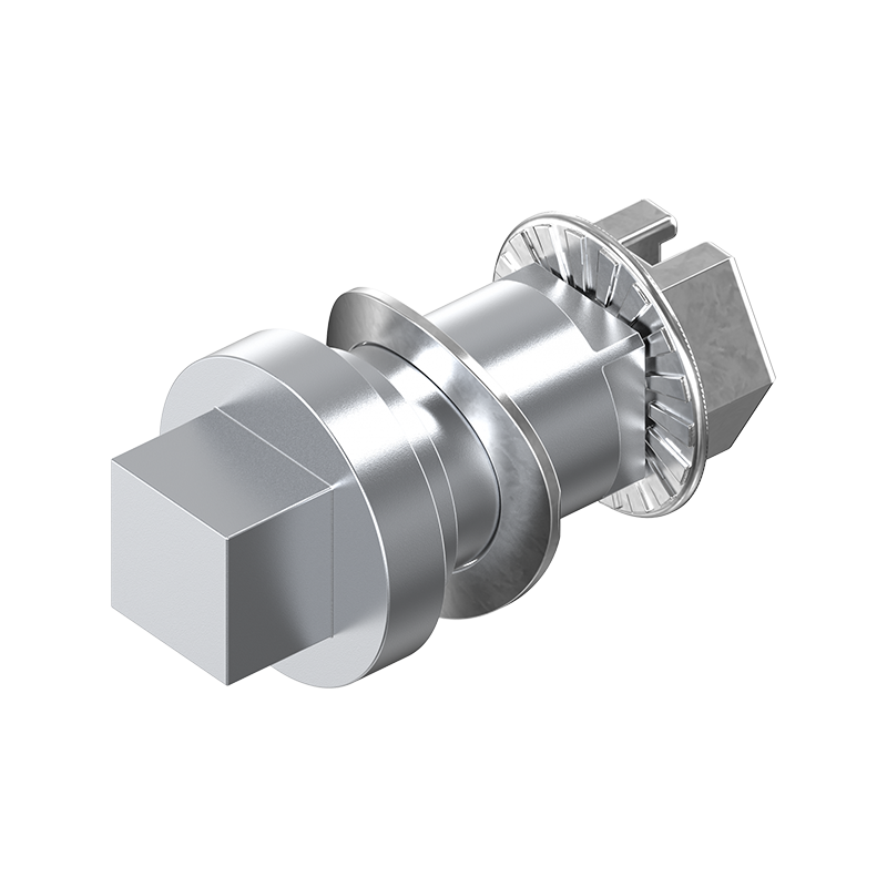 Insert, square 6, die-cast zinc, chrome plated