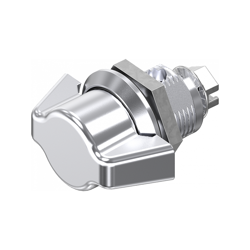 Housing with wing handle, non locking, die-cast zinc, L=32mm, GH=13,5mm, plate thickness=0,5-5mm