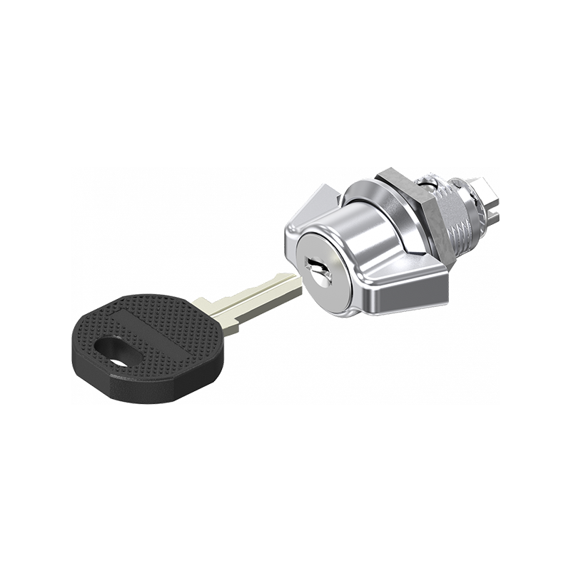 Housing with wing handle, keyed alike ek2233x, die-cast zinc, L=32mm, GH=13,5mm, plate thickness=0,5-5mm