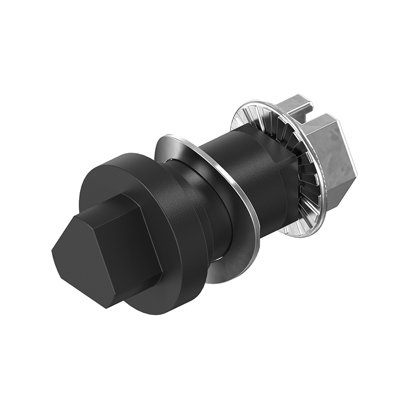 Insert, triangular 6,5, die-cast zinc, black powder coated