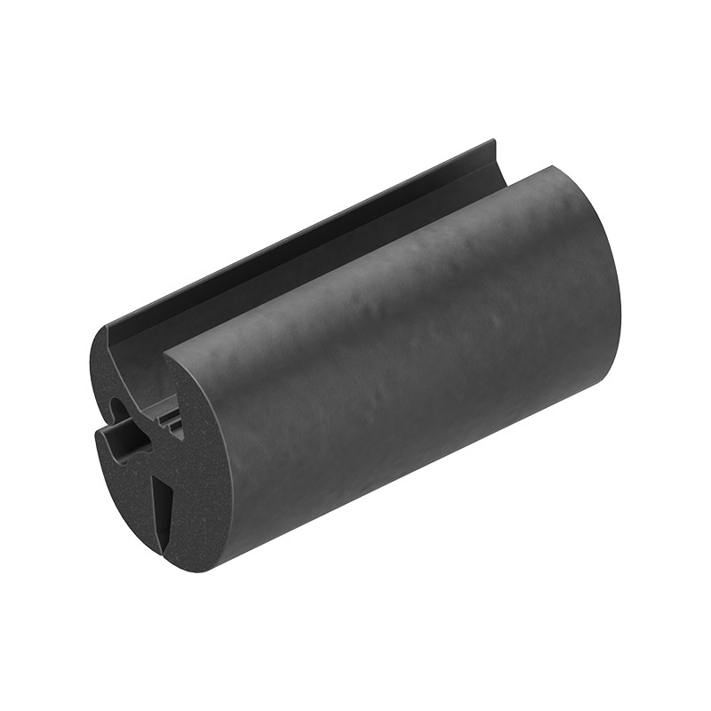 Glazing profile, black epdm, mounting height=4, glazing thickness=4, H=15