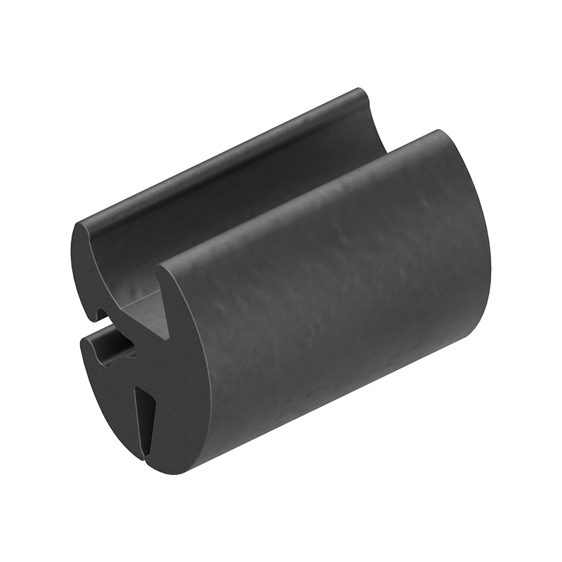 Glazing profile, black epdm, mounting height=7, glazing thickness=6, H=21