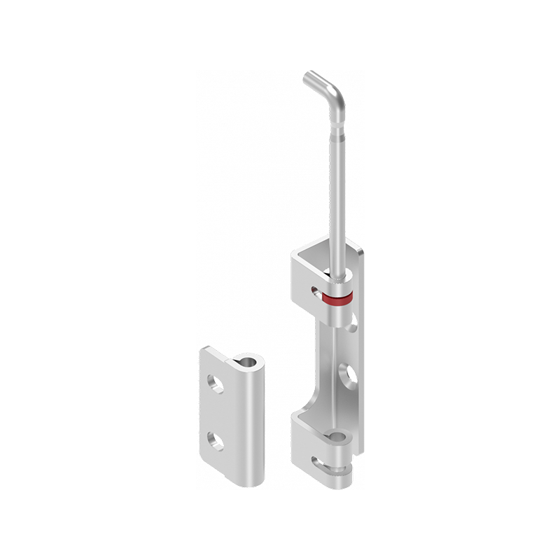Cabinet hinge, acid proof steel, flush door - concealed, loose pin, L=90, B=28, H=25