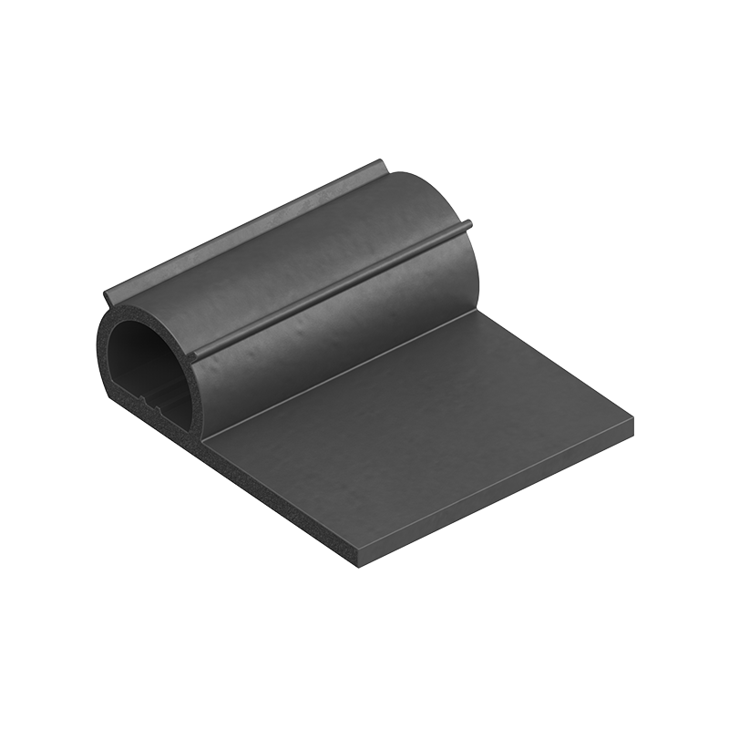 Expanded rubber without glue, p-profile, black epdm, W=14, H=11,5