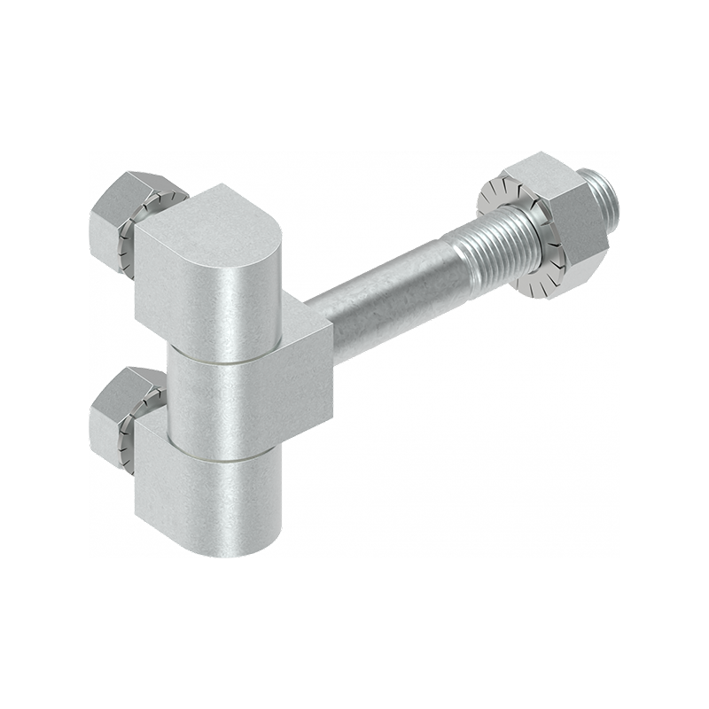 Cabinet hinge, steel, flush door - visible, fixed pin, L=49, B=16, H=18