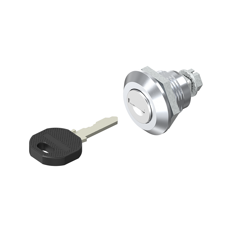 Housing with Cylinder lock, keyed different, die-cast zinc, L=mm, GH=18mm, plate thickness=1,2-8mm