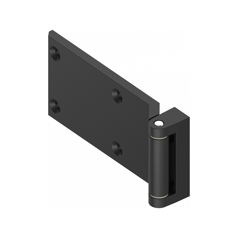 Cabinet hinge, die-cast zinc, prominent door - visible, fixed pin, L=60, B=127, H=26