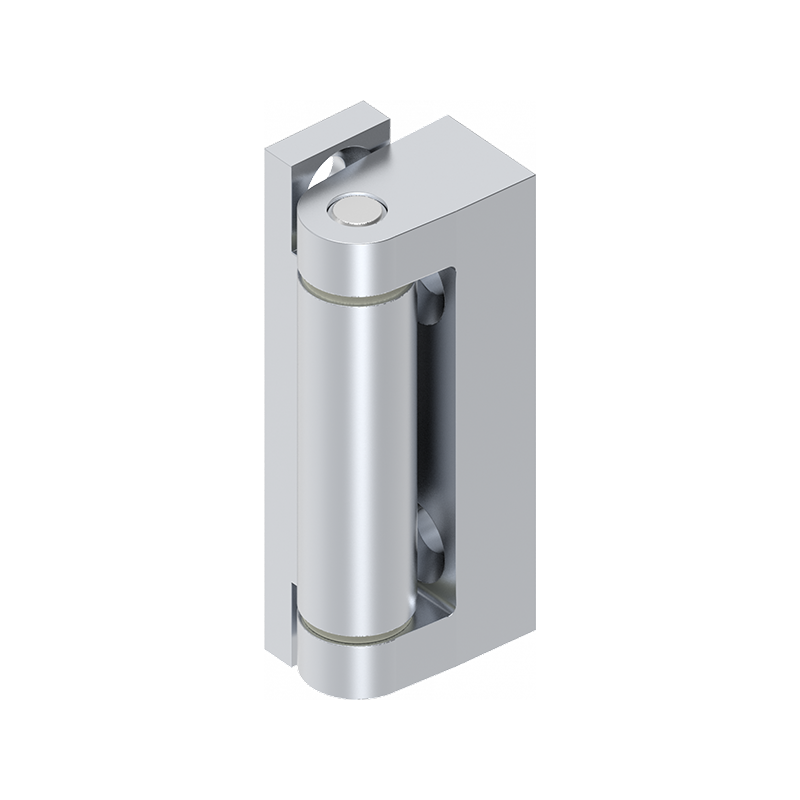 Cabinet hinge, die-cast zinc, flush door - visible, fixed pin, L=66, B=18,5, H=25,5