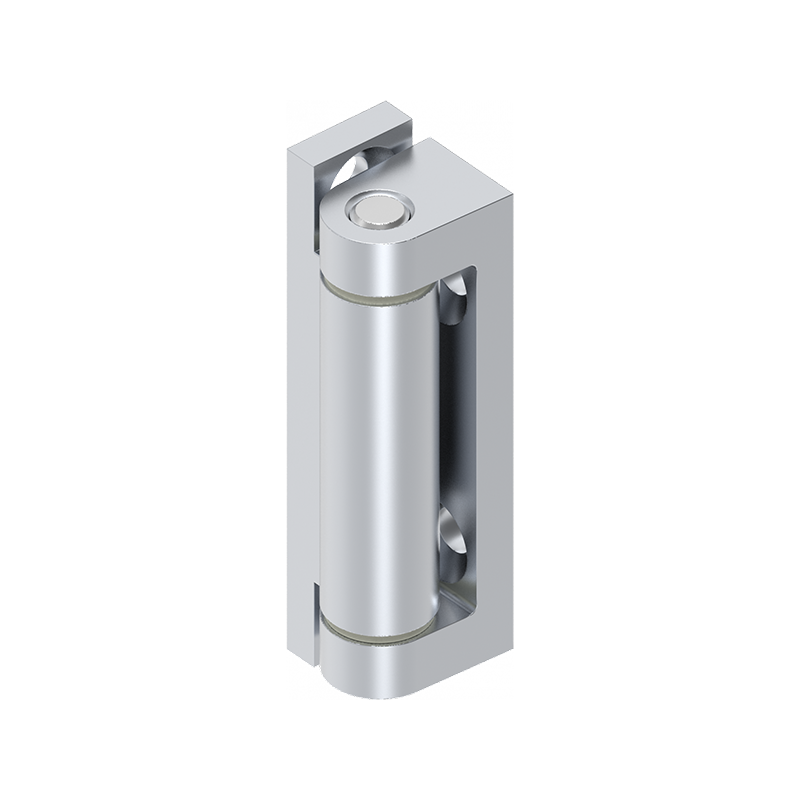 Cabinet hinge, die-cast zinc, flush door - visible, fixed pin, L=66, B=18,5, H=19,5