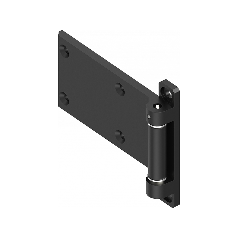 Cabinet hinge, die-cast zinc, prominent door - visible, fixed pin, L=100, B=128,5, H=21