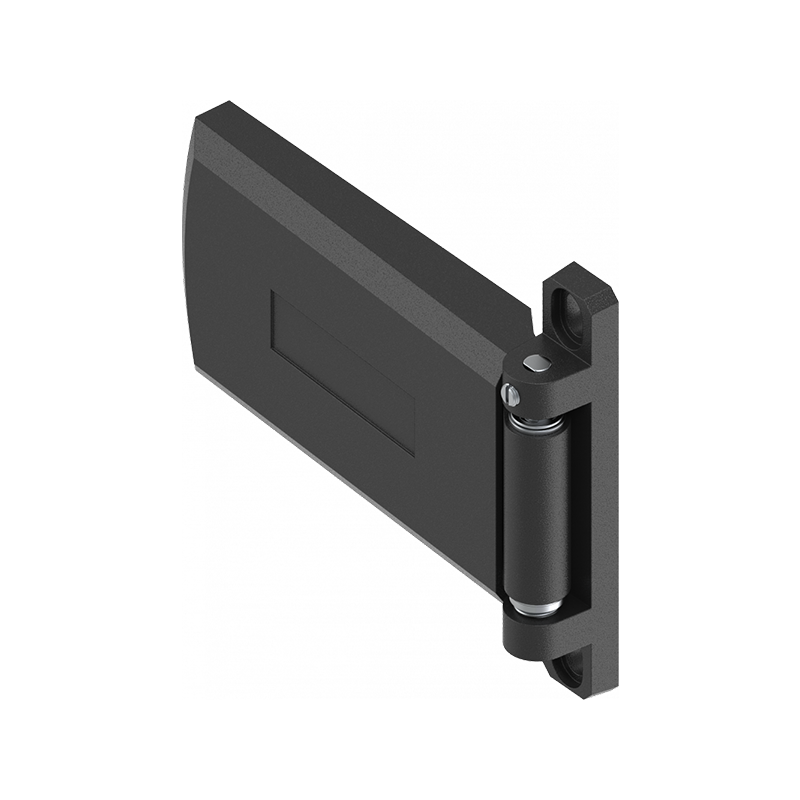 Cabinet hinge, right, die-cast zinc, prominent door - visible, fixed pin, L=102, B=130,5, H=22,5