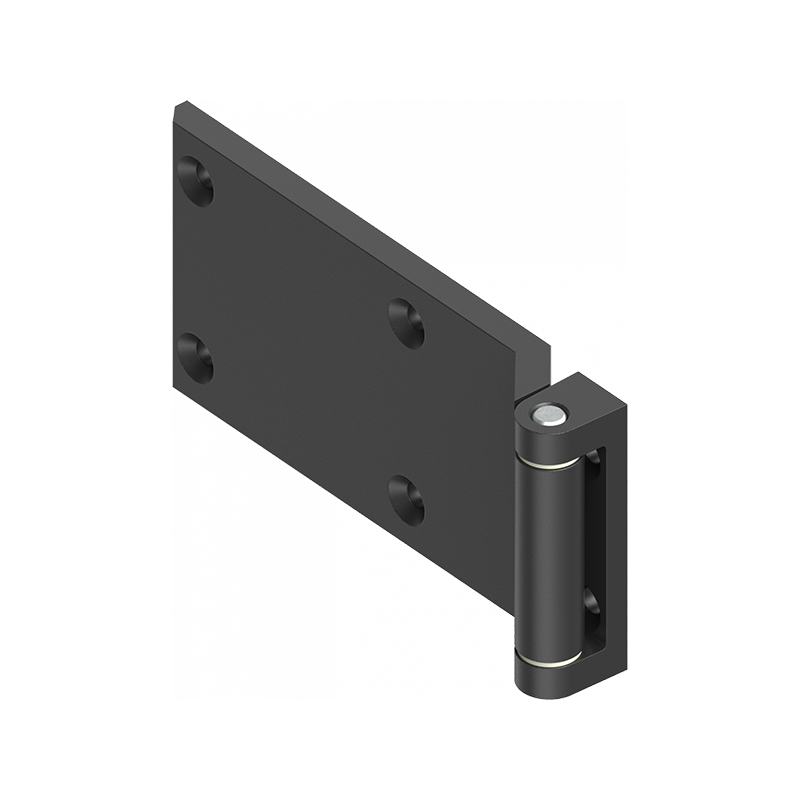 Cabinet hinge, die-cast zinc, prominent door - visible, fixed pin, L=60, B=127, H=21,5