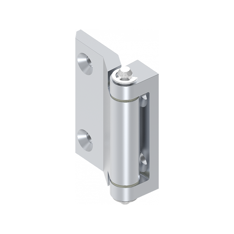 Cabinet hinge, die-cast zinc, chrome plated, prominent door - visible, loose pin, L=60, B=47, H=19,5