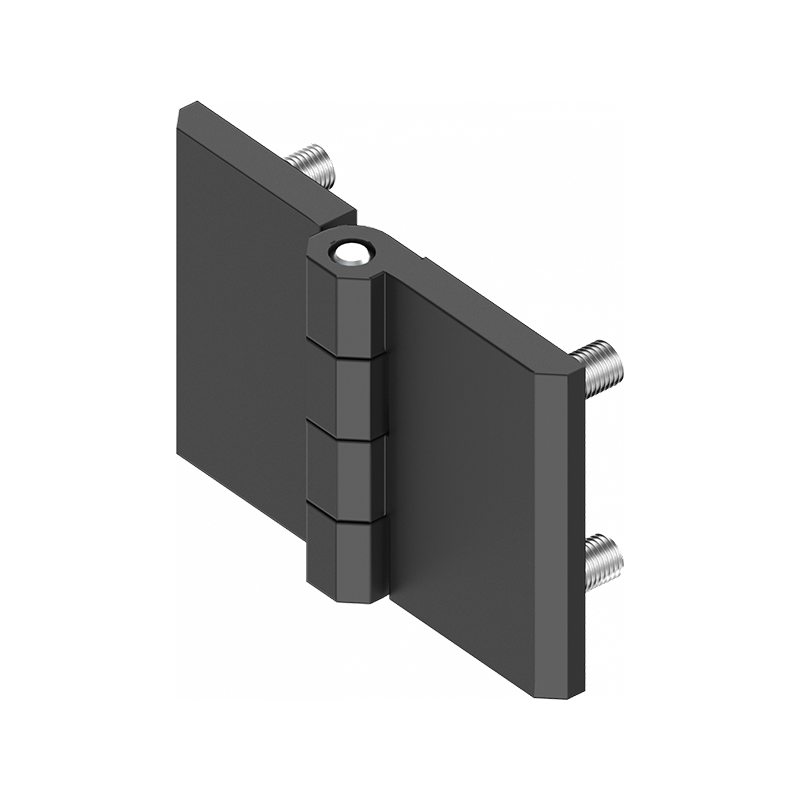 Cabinet hinge, die-cast zinc, prominent door - visible, fixed pin, L=50, B=76, H=11,5