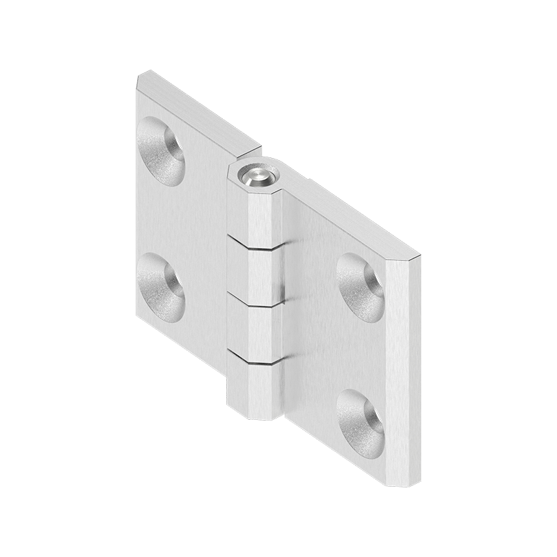 Cabinet Hinge, acid proof stainless steel, prominent door - visible, fixed pin, L=50, B=76, H=11,5