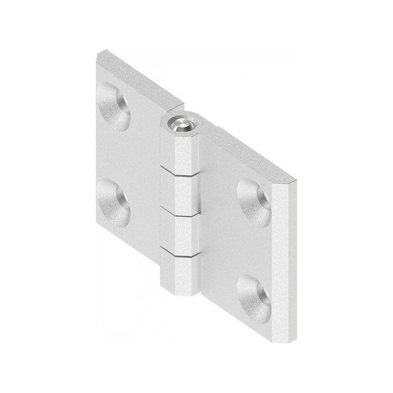 Cabinet Hinge, acid proof stainless steel, prominent door - visible, fixed pin, L=50, B=76, H=11,5