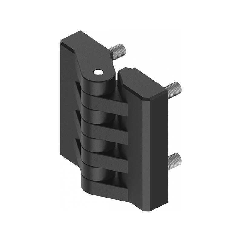 Cabinet hinge, glass fiber reinforced polyamide, prominent door - visible, fixed pin, L=64, B=64, H=23,5