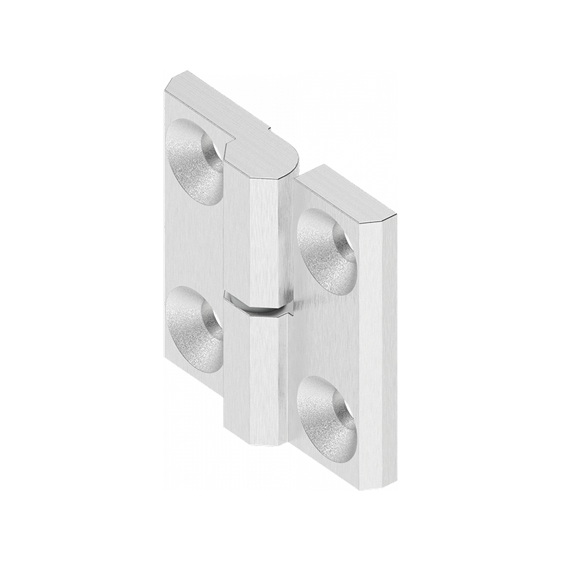 Cabinet hinge, acid proof steel, prominent door - visible, lift off pin, L=40, B=40, H=9